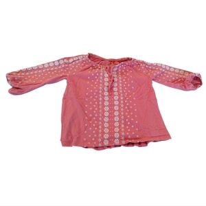 Old Navy Girl XS/TP (5) Embroidered fun Patterns top Boho Style Pullover Top